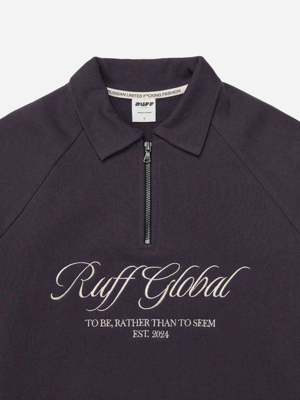 Толстовка Half Zip темно-фиолетовая - фото 9