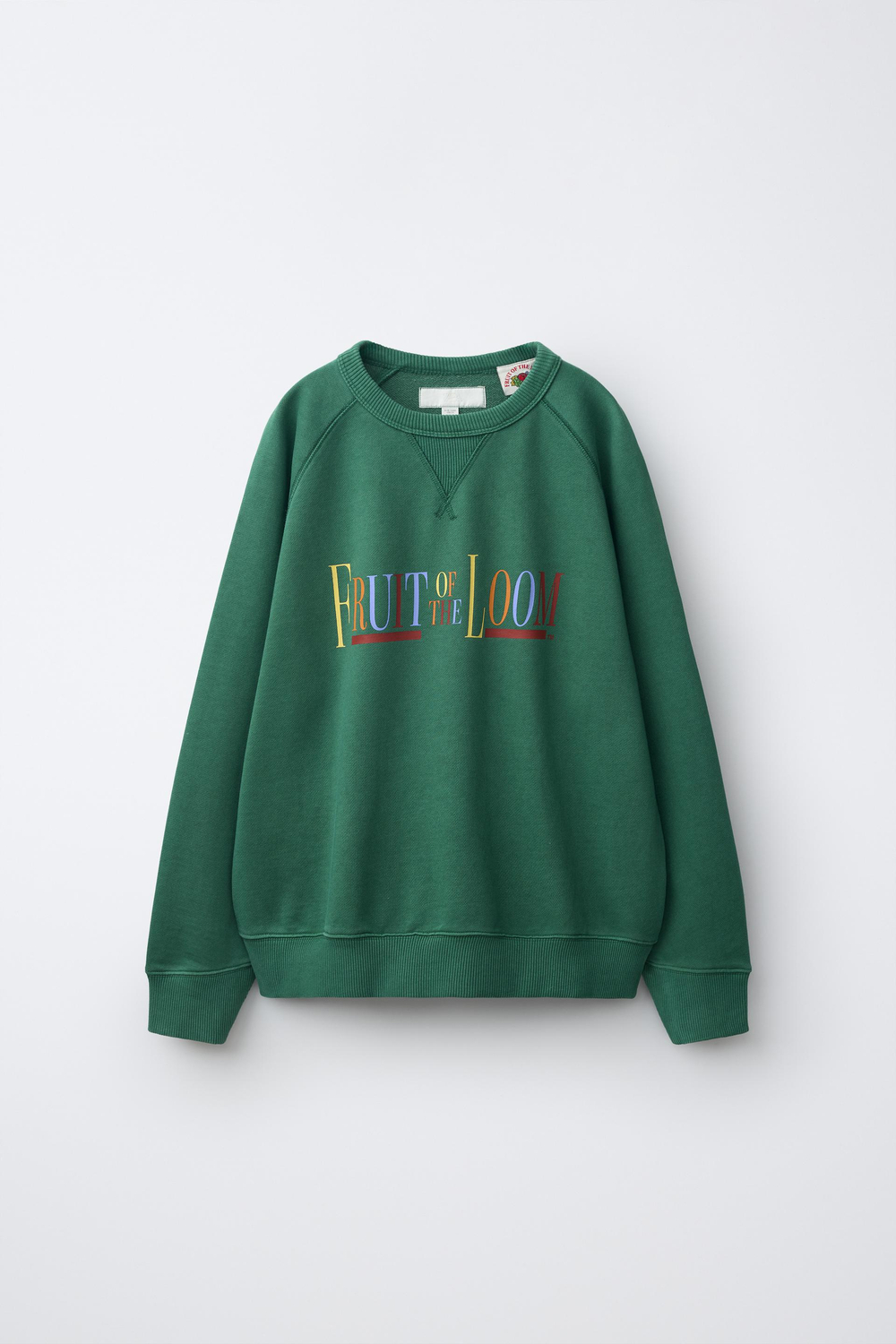 ZARA - FRUIT OF THE LOOM™ ТОЛСТОВКА С ВЫШИВКОЙ, ЗЕЛЕНЫЙ