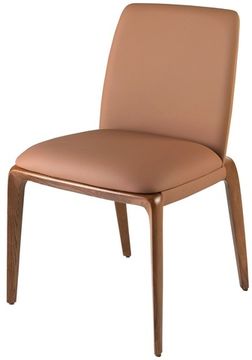 Стул 4135/CH23016 из экокожи коричневого цвета Испания 