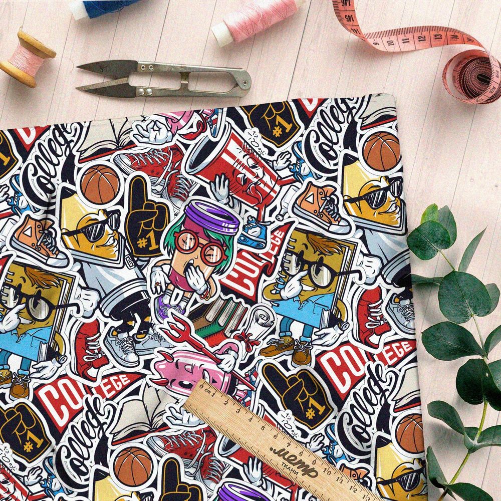 Ткань дюспо американские стикеры