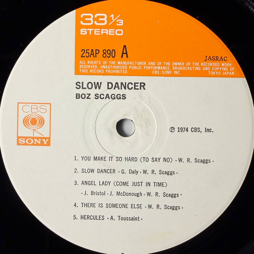 Виниловая пластинка Boz Scaggs – Slow Dancer LP