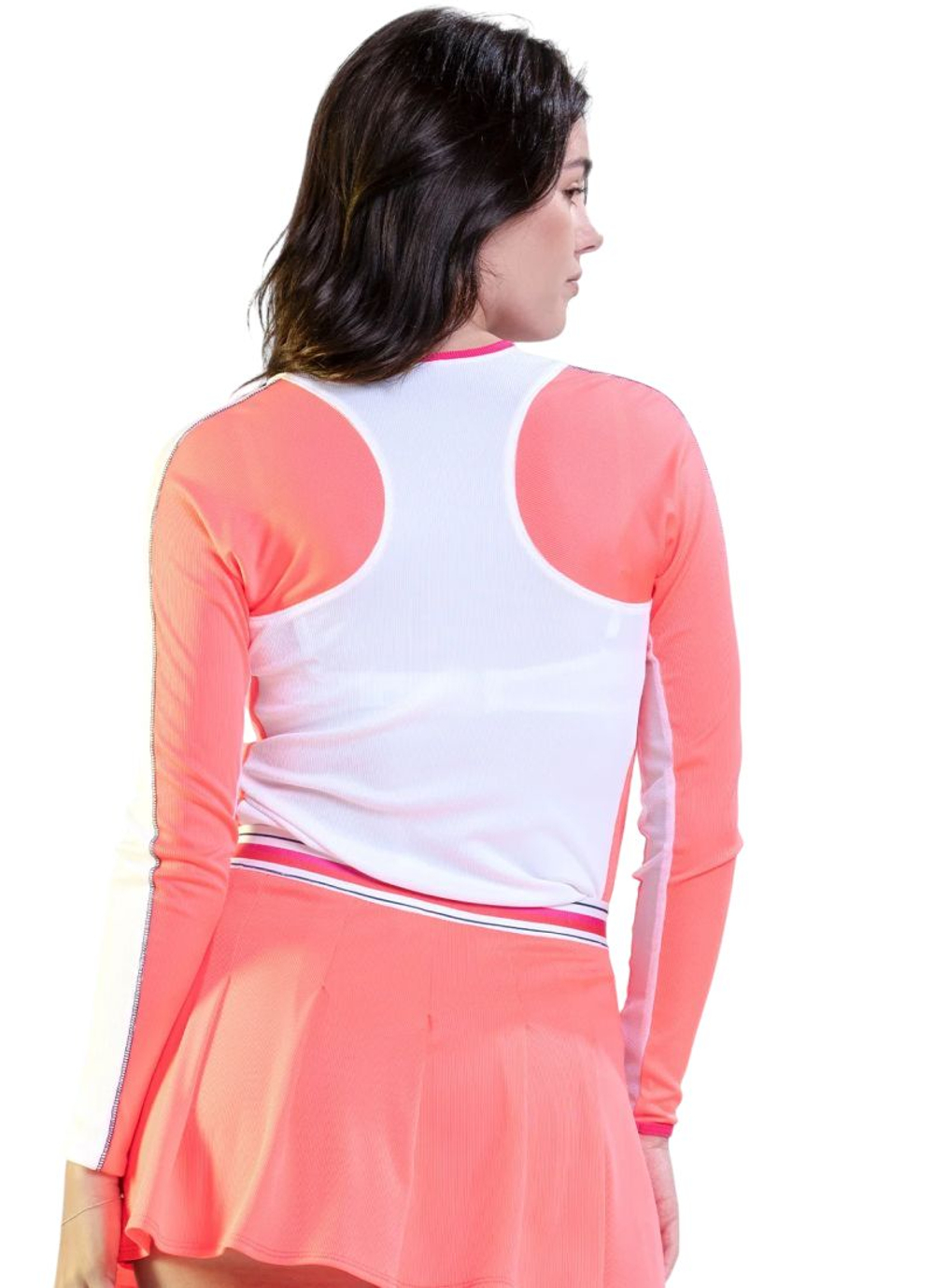 Женская теннисная футболка (дл. рукав) Lucky in Love Topspin Long Sleeve - white