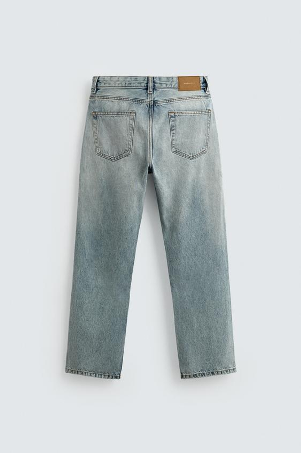 ZARA ДЖИНСЫ STRAIGHT FIT REGULAR, ГОЛУБОЙ
