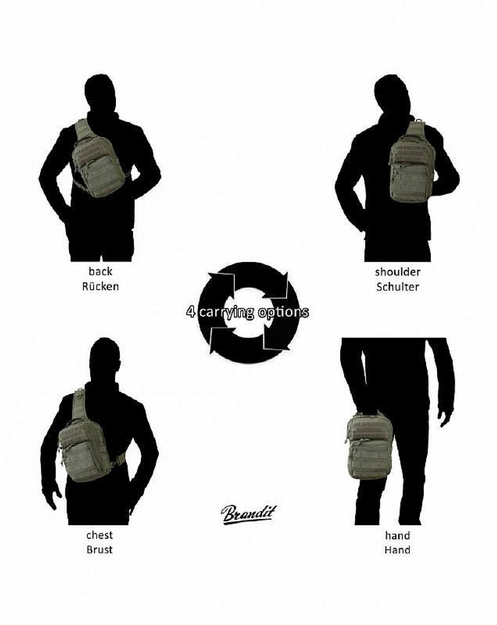 Рюкзак EveryDayCarry Sling Brandit Black (8л.)