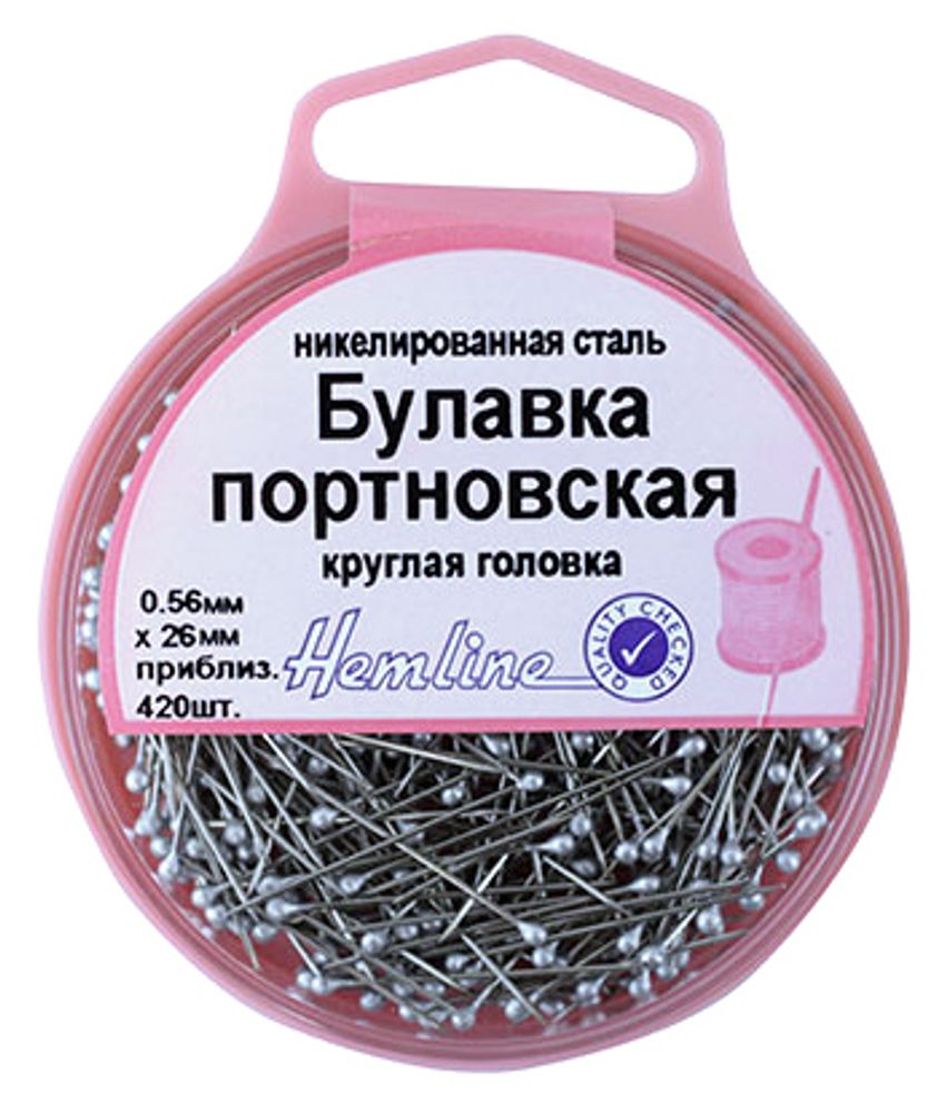 Булавки короткие для шитья рубашек и блузок l=26 мм | 5 упак. по 420 шт, Hemline Булавки короткие для шитья рубашек и блузок l=26 мм | 5 упак. по 420 шт, Hemline