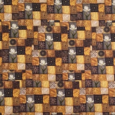 ВИНТАЖНАЯ ПЛИТКА, 100% хлопок Handmade Fabrics, ткань в двух отрезах 1 и 1 м