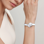 LOUIS VUITTON Wrist Watch Quartz Movement Leather Strap 22mm White Dial Women"s Watch 30m Water Resistant