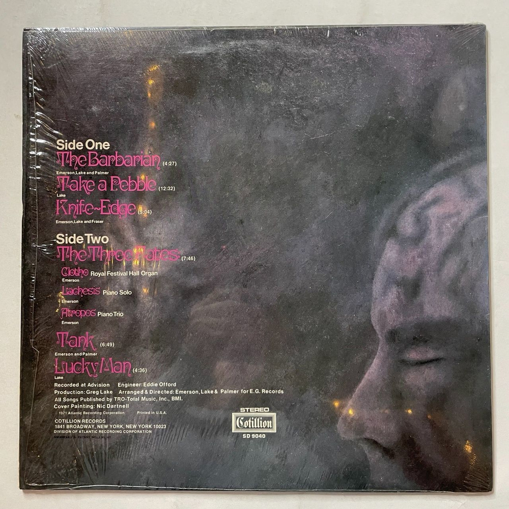 Винтажная виниловая пластинка LP Emerson, Lake and Palmer (USA 1971)