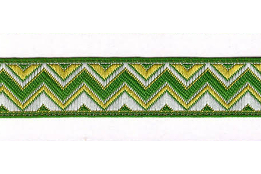 Тесьма жаккард, с1852, рис.9525, ш. 2,2 см