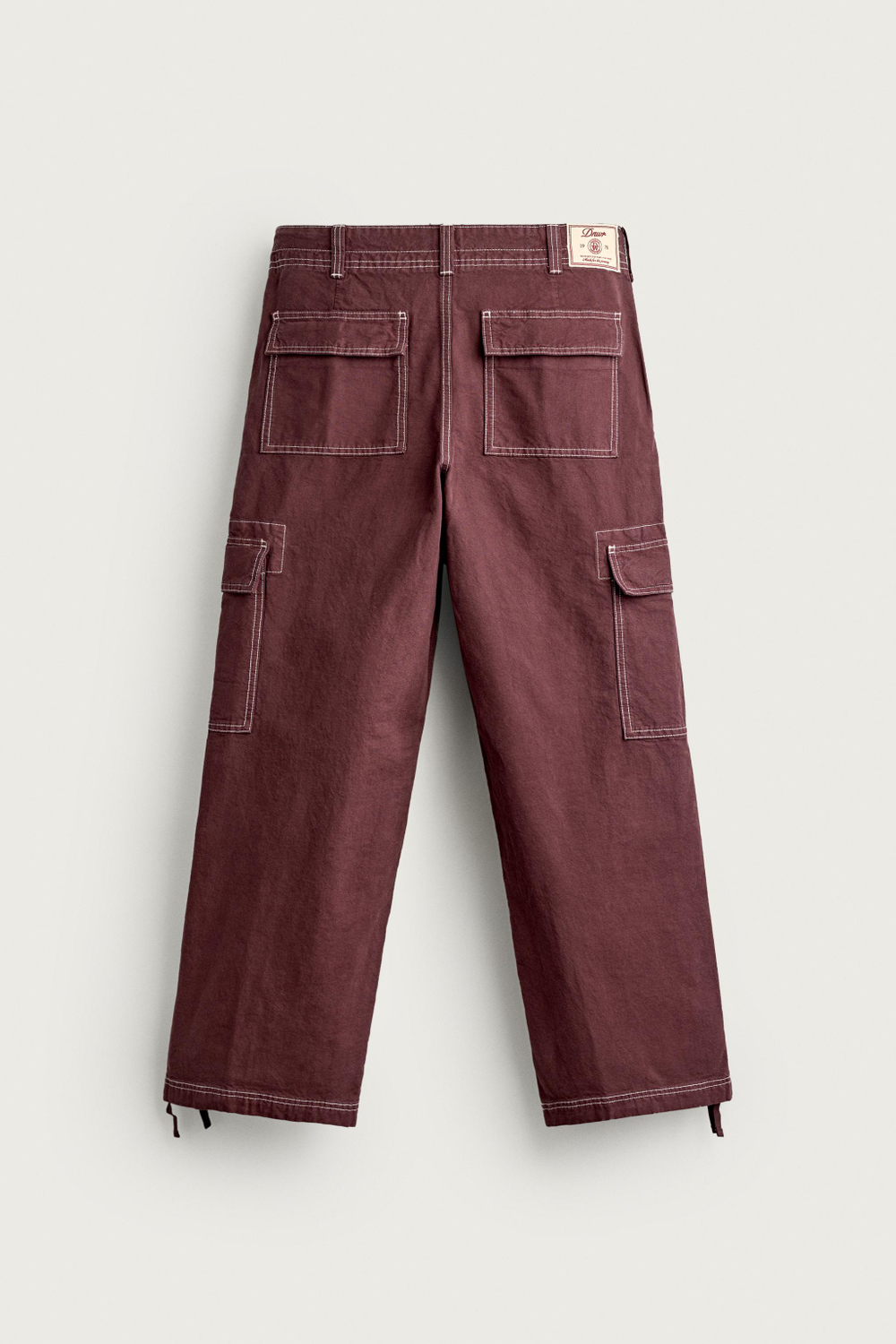 БРЮКИ КАРГО RELAXED FIT С КОНТРАСТНОЙ ОТСТРОЧКОЙ — ZARA