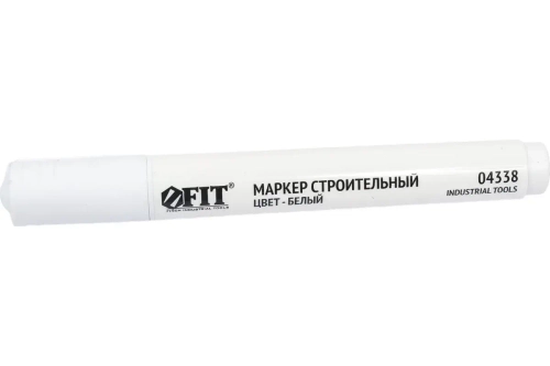 04338 Маркер строительный с краской, белый 147 х 15мм FIT