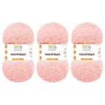 Пряжа Вязь Махровая / уп.3 мот. по 100 г, 420 м, 113 розовый