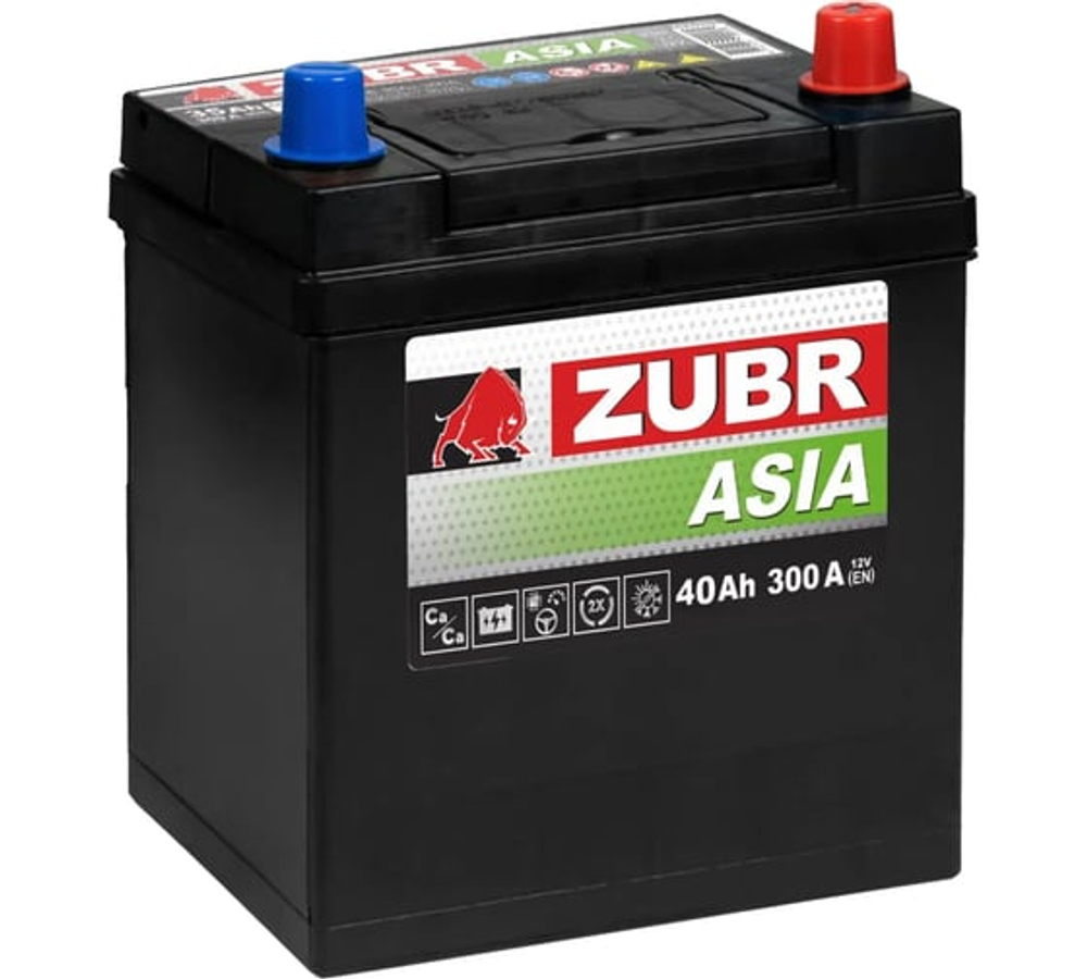 ZUBR Premium Asia 40Ah R+ (без борта)