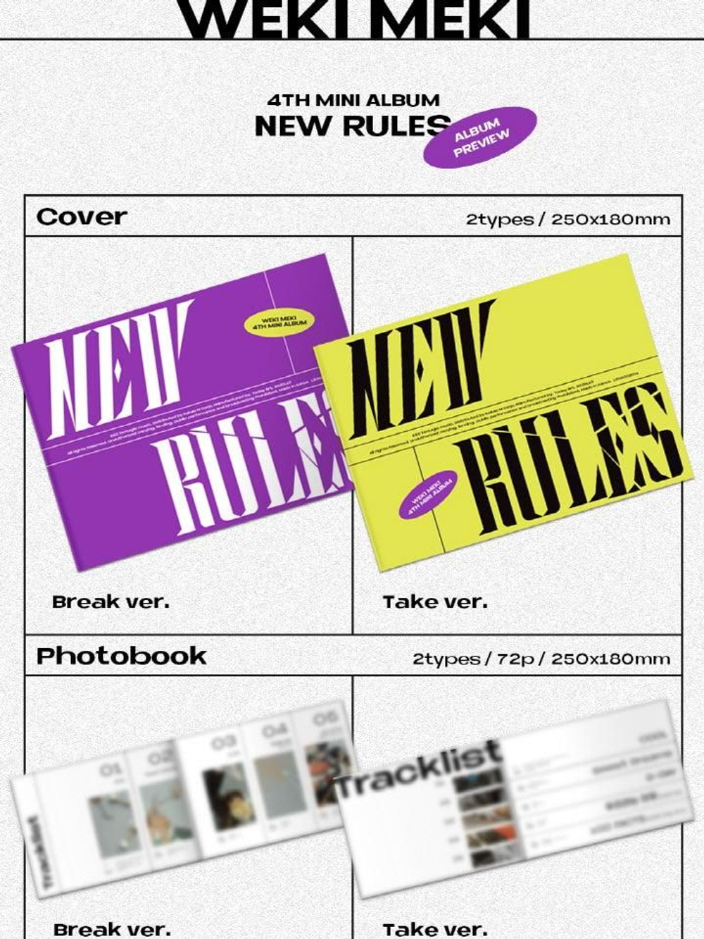 Альбом Weki Meki - New Rules 4th Mini Album RANDOM Version
