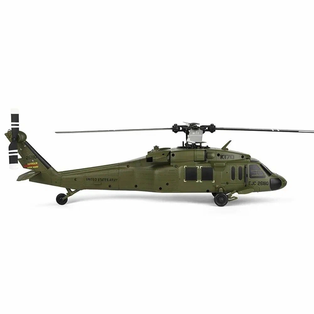 Радиоуправляемый вертолет военный WLtoys XK K170 UH-60L 6G осевой гироскоп , бесколлекторный мотор