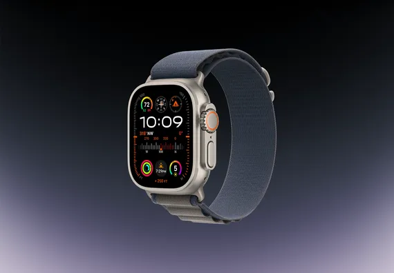 Часы Apple Watch Ultra 2 GPS + Cellular 49 мм, титановый корпус, ремешок Alpine Синего цвета,размер L