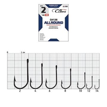 Крючки Cobra ALLROUND CA126  №6, 10 шт.