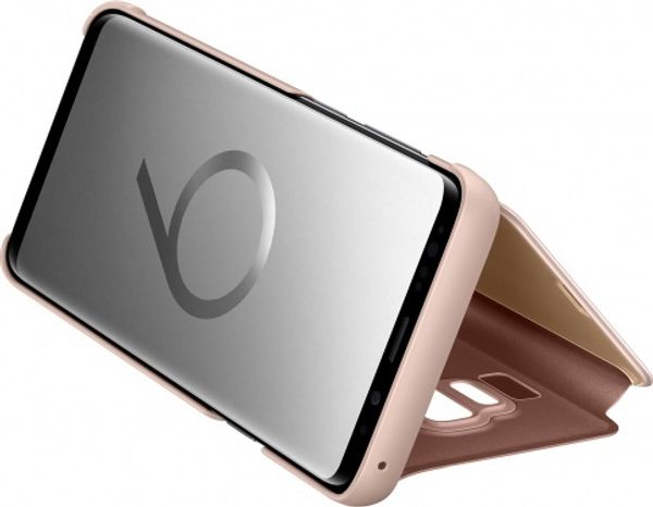 Чехол-книжка Samsung Clear View Standing для Galaxy S9+ (золотистый)