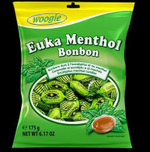 Карамель WOOGIE "EUKA MENTHOL Bonbon" с ментолом и эвкалиптом 175 г (из Финляндии)