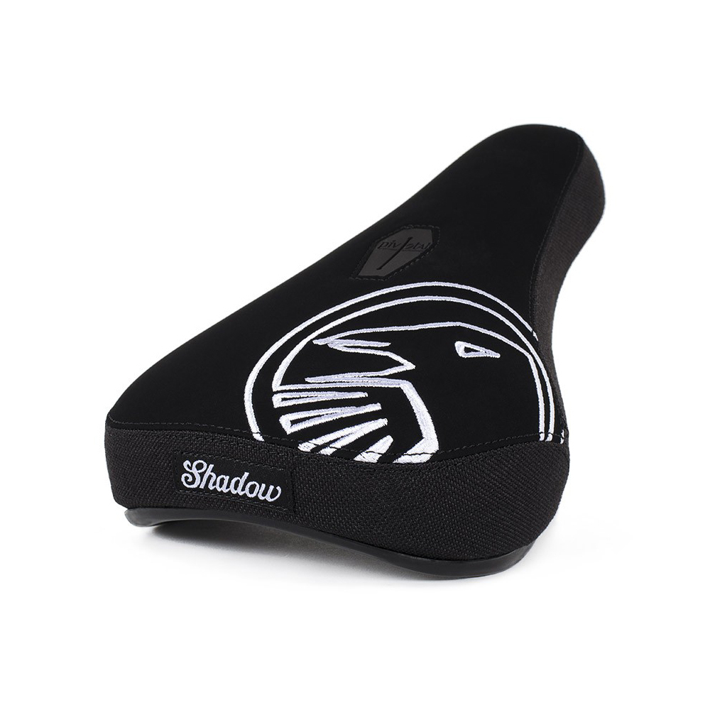 БМХ седло Shadow TSC Crow Pivotal Seat Mid White Embroidery