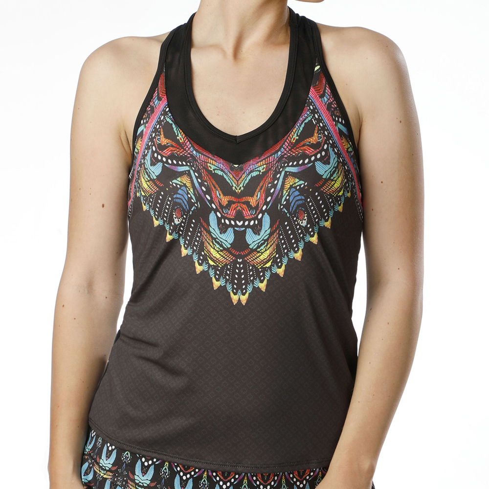 Женская теннисная майка Lucky in Love Majesty With Bra Tank Top Special Edition Women - Black, Multicoloured