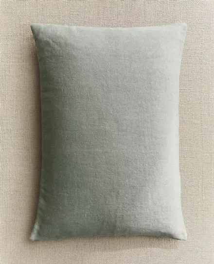 ZARA HOME ЛЬНЯНАЯ НАВОЛОЧКА ДЛЯ ДЕКОРАТИВНОЙ ПОДУШКИ, СИНИЙ