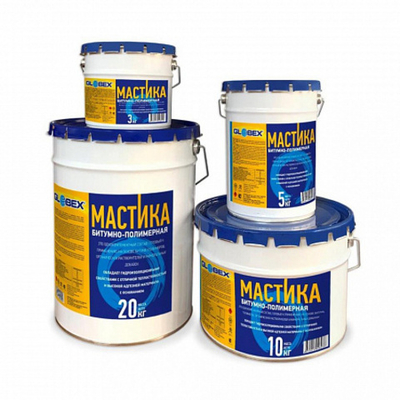 Мастика битумно-полимерная GLOBEX 10л