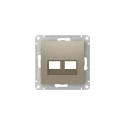 Накладка двойная для информационных функций типа Keystone Systeme Electric AtlasDesign Шампань ATN000590