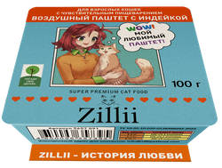 Консервы ZILLII ламистер для кошек с чувствительным пищеварением воздушный паштет с индейкой 100 г