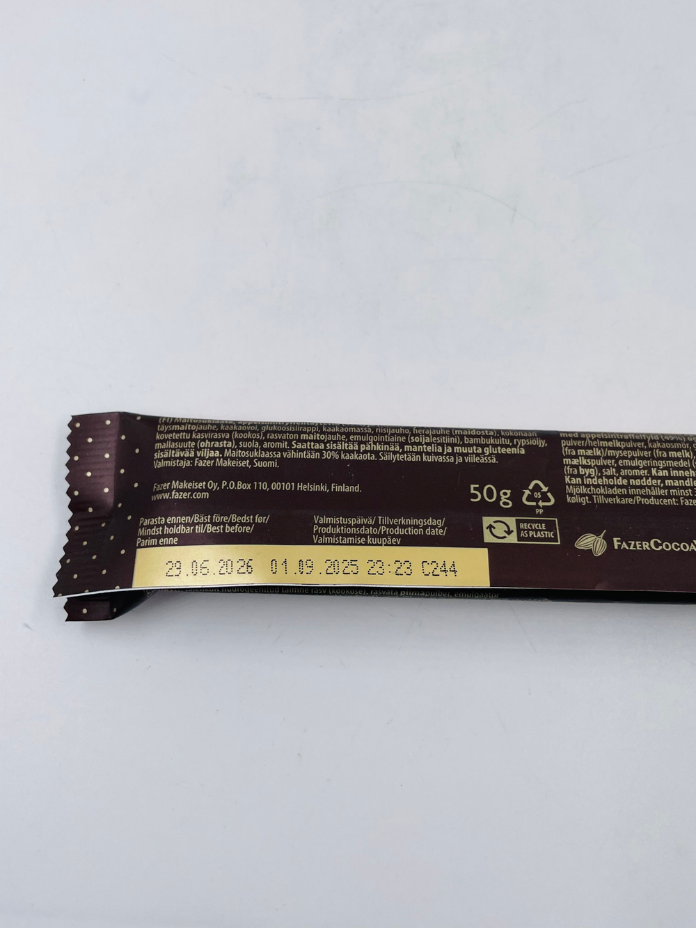 Fazer Набор батончиков Crunchy с воздушным рисом в шоколаде, ассорти 5 видов, 265 г