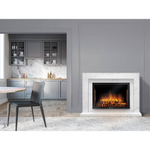 Каминокомплект:ОчагElectrolux EFP/P-2520LS с порталом Simple 25 белый мрамор