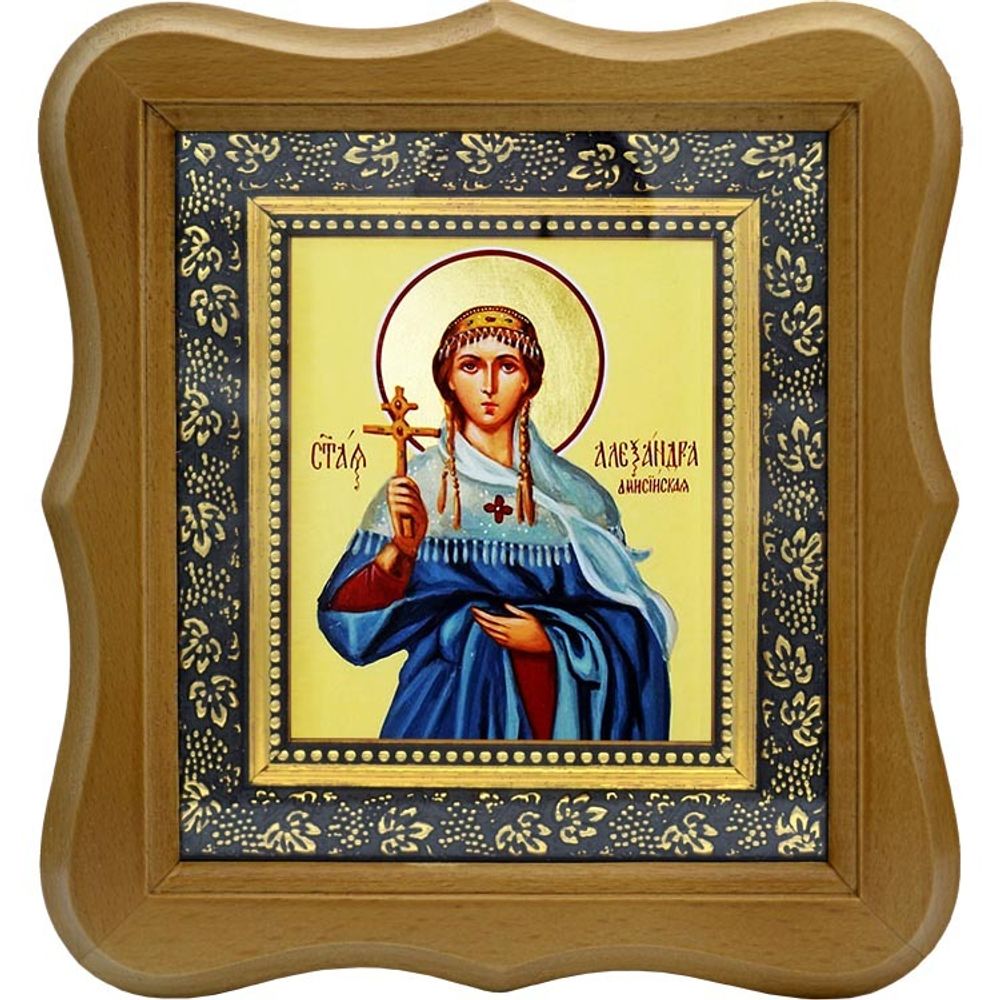 Александра Амисийская (Понтийская) мученица. Икона на холсте.
