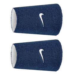 Напульсник теннисный Nike Swoosh Double Wide Reversible 2P - navy/white