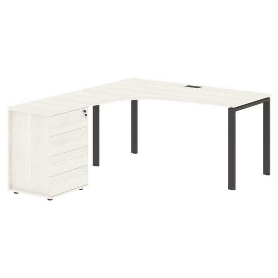 Стол эргономичный с тумбой EUCET 1518(L)  1560х1880х750 EDIS