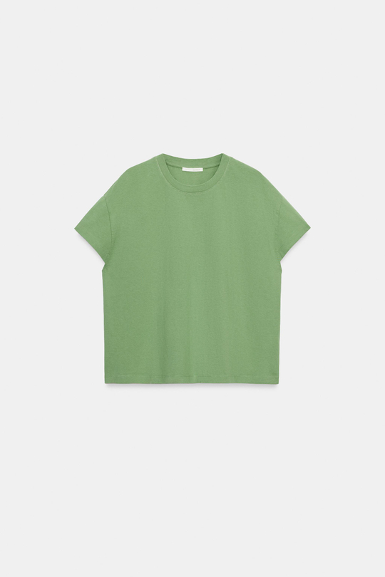 ZARA ФУТБОЛКА С КОРОТКИМИ РУКАВАМИ, ЗЕЛЕНЫЙ
