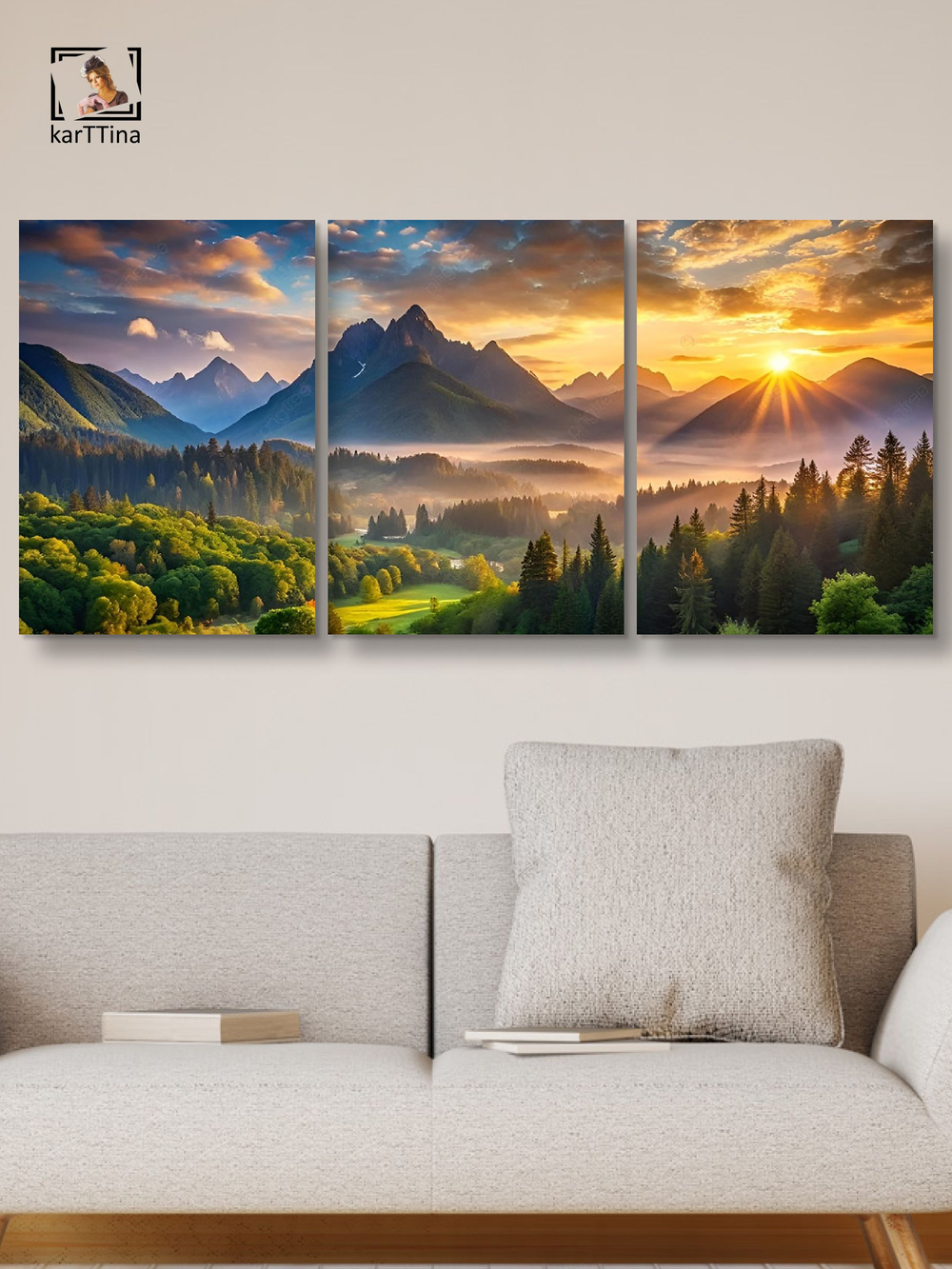 Картина Источник жизни модульная 50x70см 3шт.