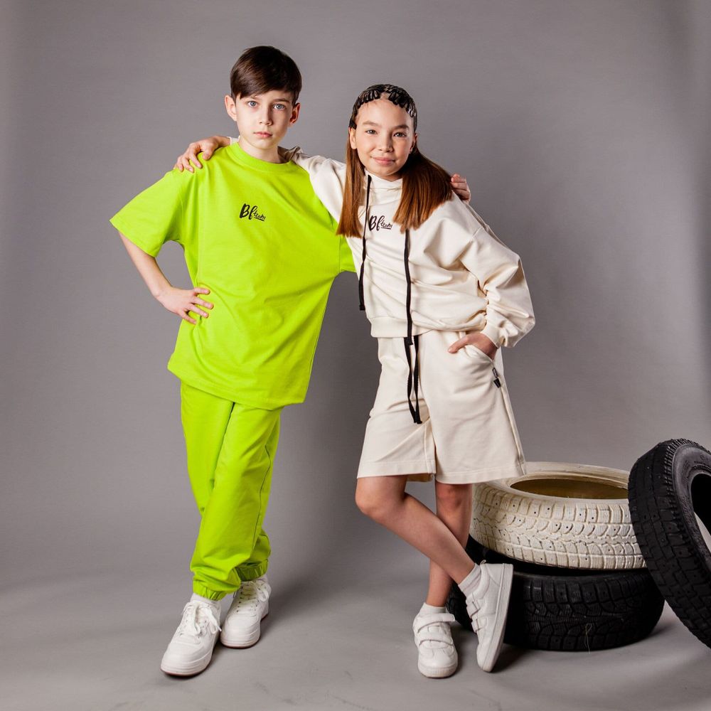 Джоггеры "Вb team LIME" подростковые