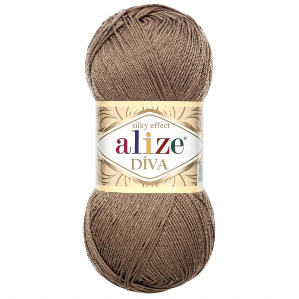 Пряжа Alize (Ализе) Diva / уп.5 мот. по 100 г, 350м, 688 молочно-коричневый А