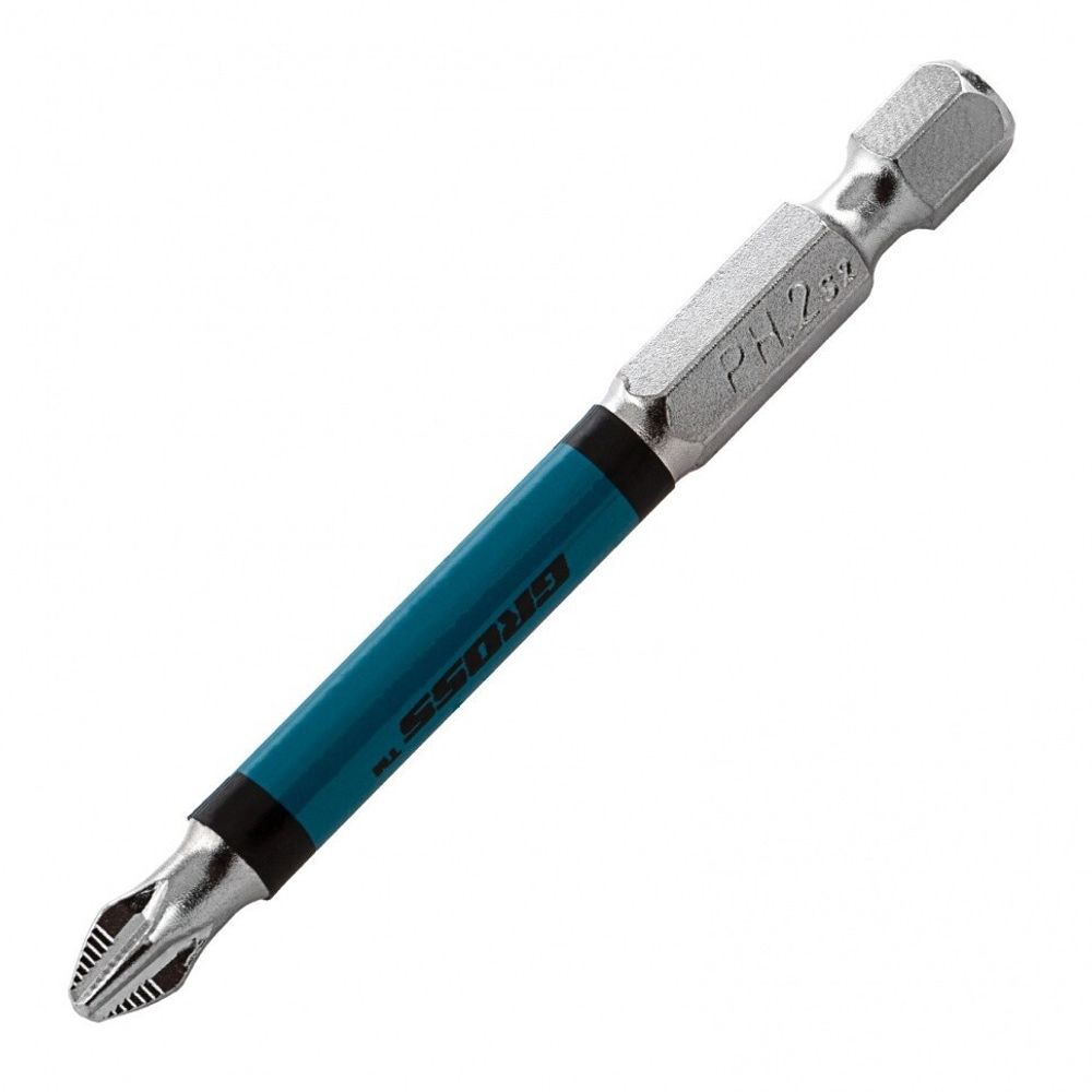 Биты PH2 х70, сталь S2, круглый профиль, 10 шт., Gross, 11262