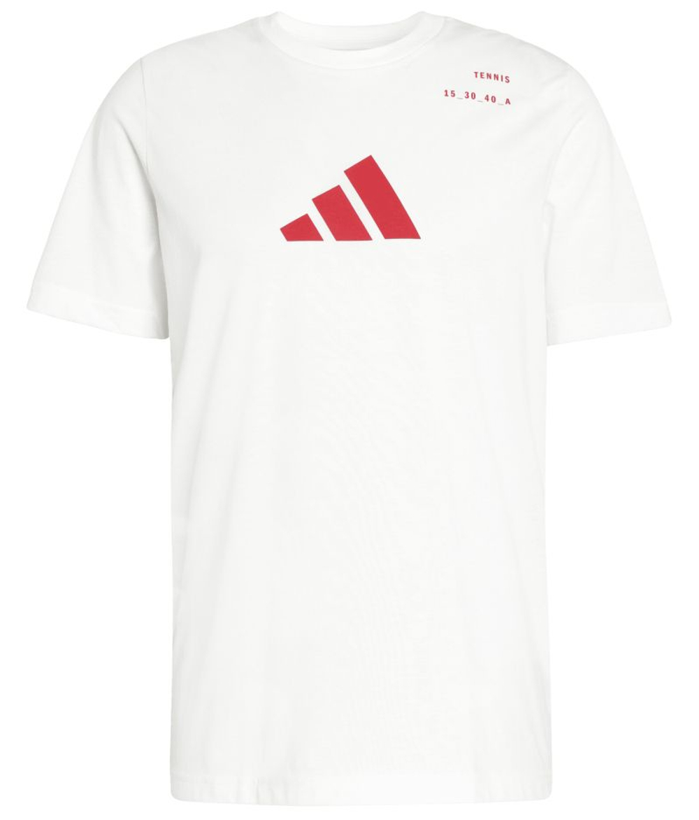 Мужская теннисная футболка Adidas Category Graphic - white