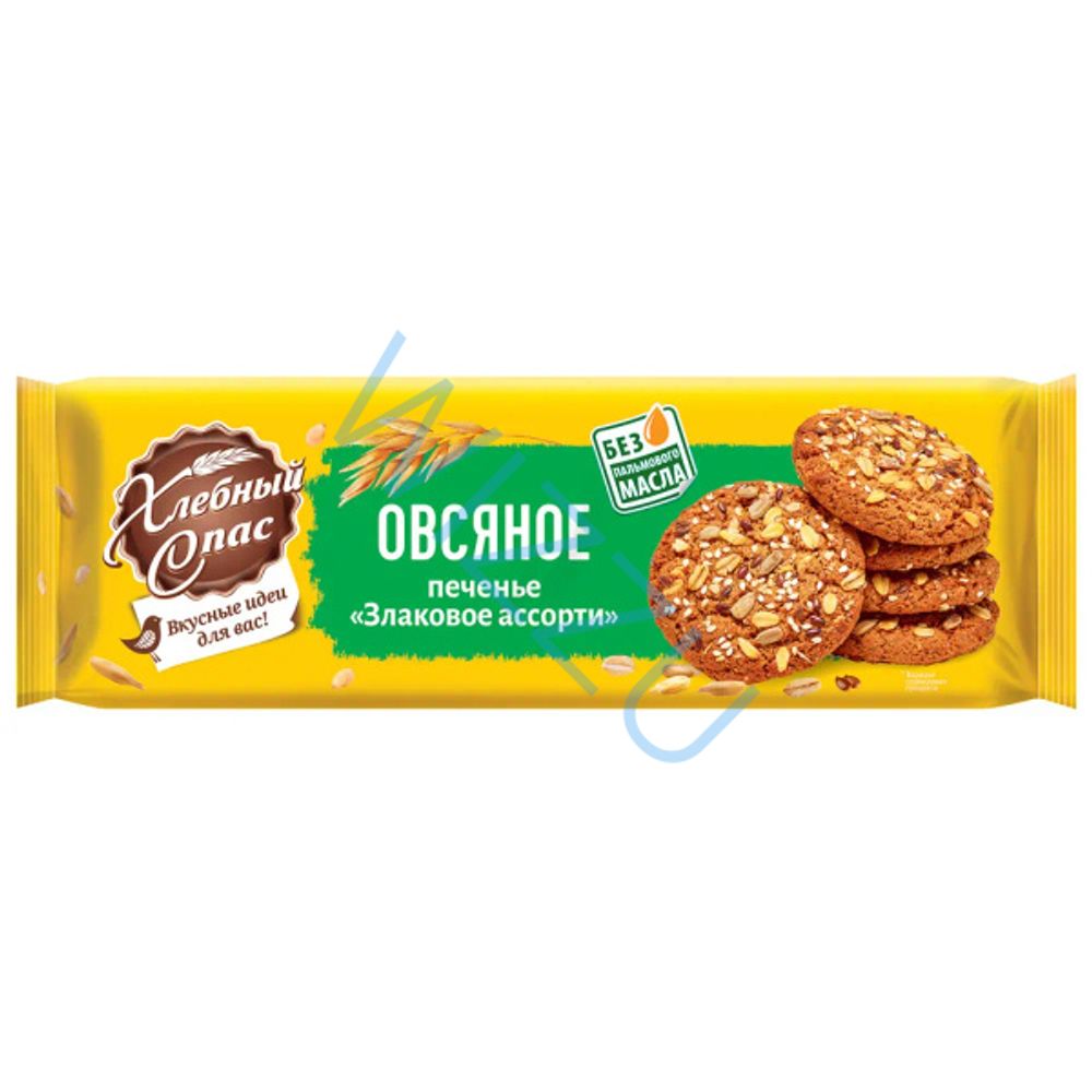 Печенье сдоб Хлебный Спас Овсяное Злаковое 250г