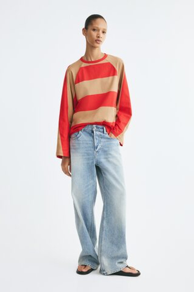 Футболка с рукавами «летучая мышь» реглан - H&M