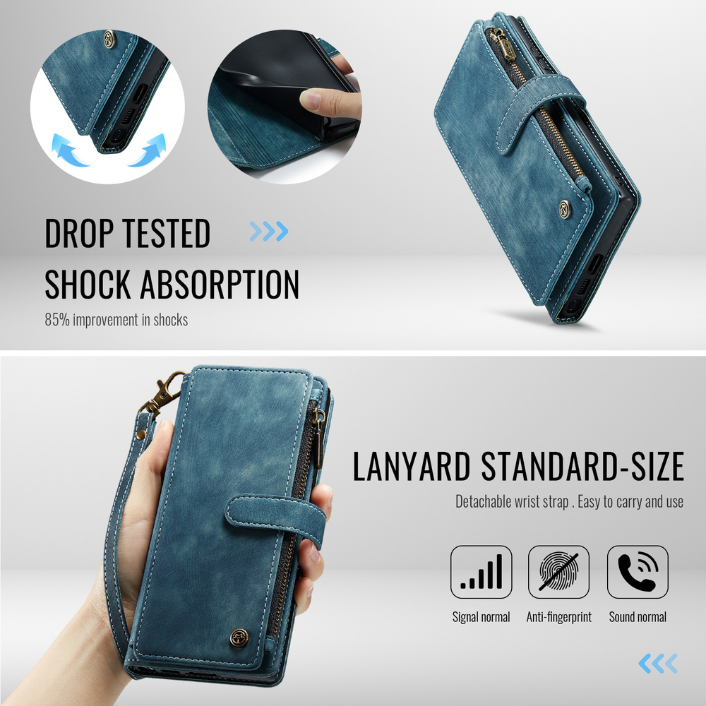 Многофункциональный чехол-кошелек CaseMe 3 in 1 Matte Wallet для Samsung Galaxy S25 Ultra