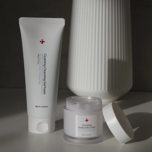 CUSKIN Dr.Solution Cicaming Cleanser Gel Foam очищающая гель-пенка с центеллой для чувствительной кожи