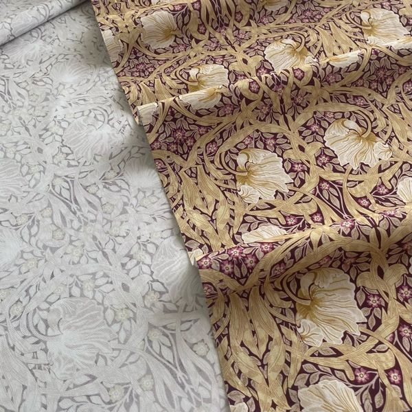 Pimpernel #2, серый,  Моррис, отрез 80 см, 100% хлопок Handmade Fabrics 7