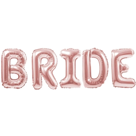 Шарик Буквы Bride розовое золото