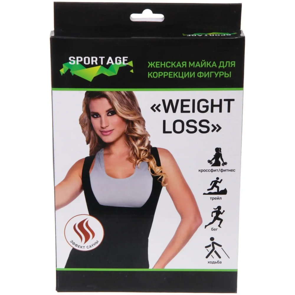 Майка для похудения «Weight loss», размер M, Черный
