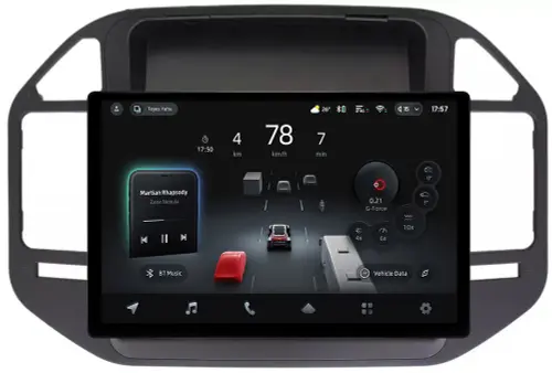 Магнитола для Mitsubishi Pajero 3, Montero 3 1999-2006 (рамка черная) - Teyes CC4-PRO монитор 13" 2K QLED на Android 13, Быстрейшая, Snapdragon 778G, ИИ, CarPlay, DSP, 4G SIM-слот