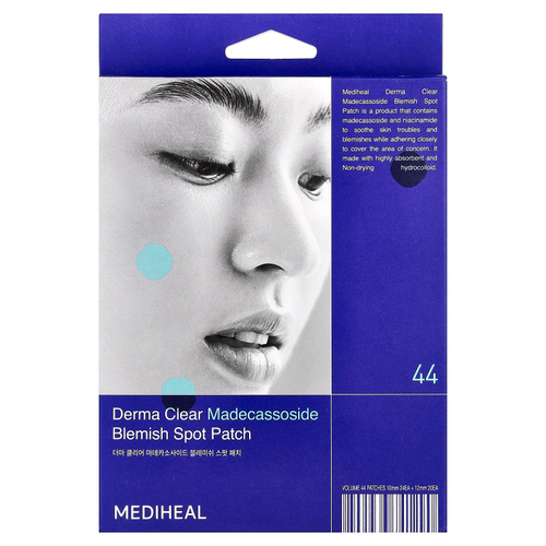 MEDIHEAL, Derma Clear, мадекассосид, патч для точечного нанесения, 44 патча