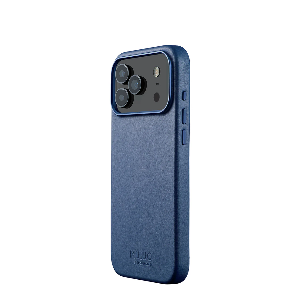 Чехол Mujjo Leather для iPhone 17 Pro Max глубокий синий